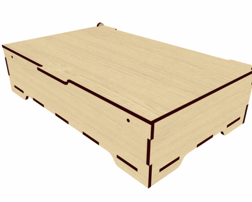 Caja rectangular organizadora con divisiones