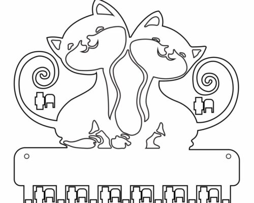 Llavero de pared para gatos