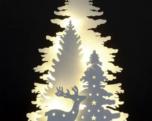 Lámpara decorativa Pinos y venado