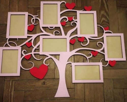 Marco decorativo "Árbol de Corazones"