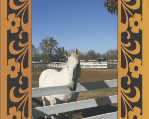Marco de Foto Vertical "Flores" Elegante y Decorativo