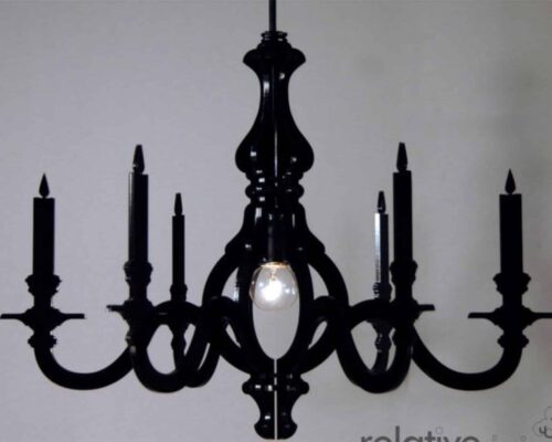 Candelabro Negro Elegante para Decoración