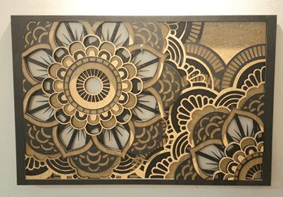 Cuadro de Mandalas Calados: Arte y Decoración