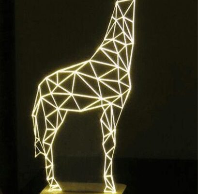 Lámpara jirafa decorativa para el hogar