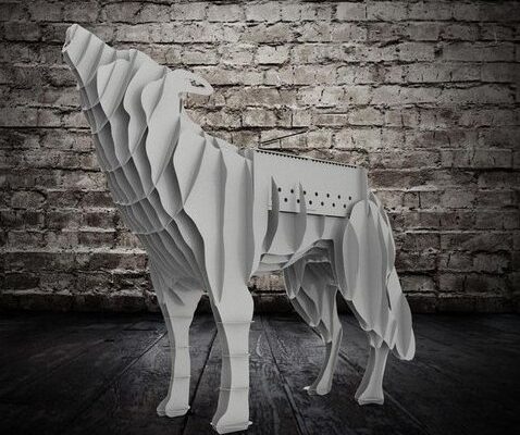 Lobo 3D Aullando: Modelado y Diseño