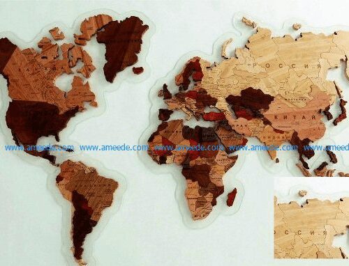 Mapa Mundi Etiquetado con Nombres Geográficos
