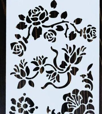 Esténcil de flores para manualidades
