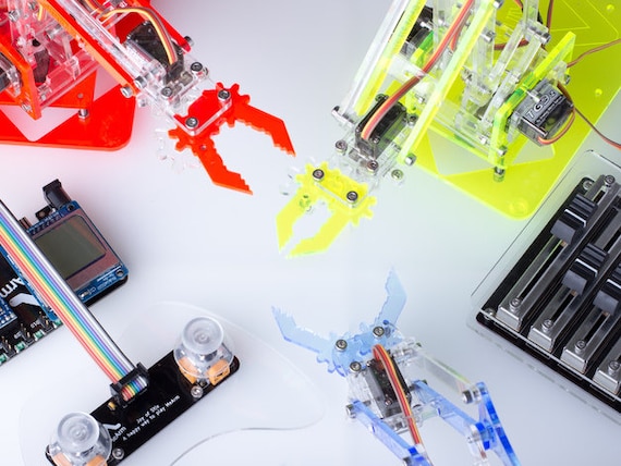 Brazo Robótico Arduino: Archivos DXF, CDR y PDF para Corte Láser, CNC y ...