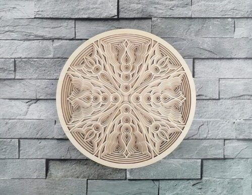 Mándala Floral Multicapa para Corte Láser - Plantilla Decorativa Personalizable