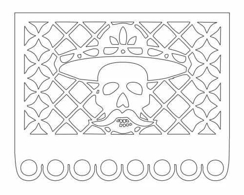 Papel Picado Sombrero y Bigotes: Decoración Mexicana